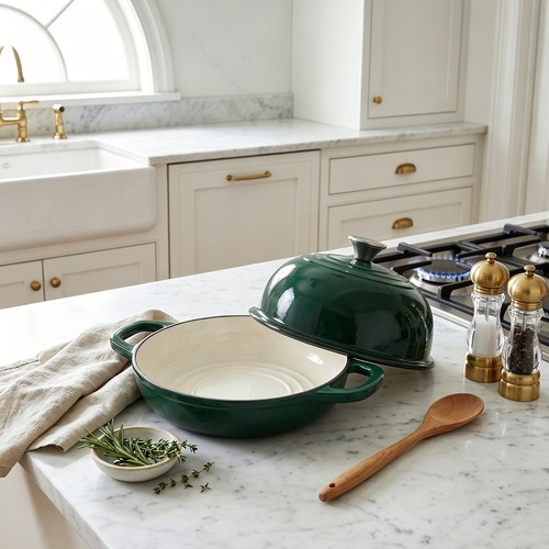 Enameled cast iron bread oven - enameled,