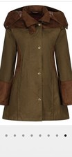 Bnwt Welligogs Khaki And Brown Odetter Waterproof Coat Size 18 Cost £385.