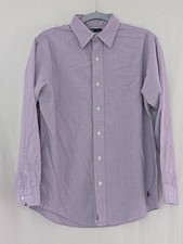 Polo Ralph Lauren Shirt Mens 16Lilac Purple Cotton Button Up MADE IN USA