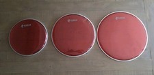   Drum heads Skins - Sizes 12 13 16 - Set of 3 -RED HYD by Bonham Drumheads 