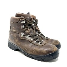 Vintage Gronell Mens Hiking Boots Size 45 11.5 Brown Lace Up Shoes Made In Italy