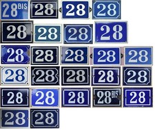 Old blue French house number