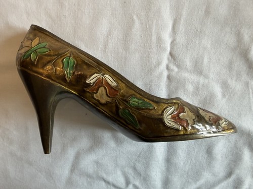 Vintage metal style high - high, heel
