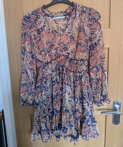 Zara paisley chiffon mini - zara,