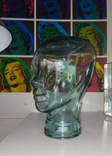 Vintage Green Glass Heavy