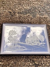 Vintage MCM Etched Mirror