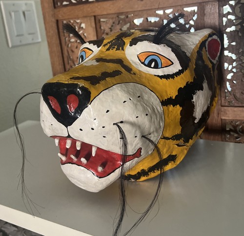 Vintage paper mache - vintage, mask