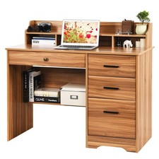 44 Inch Rustic Oak Desk 4