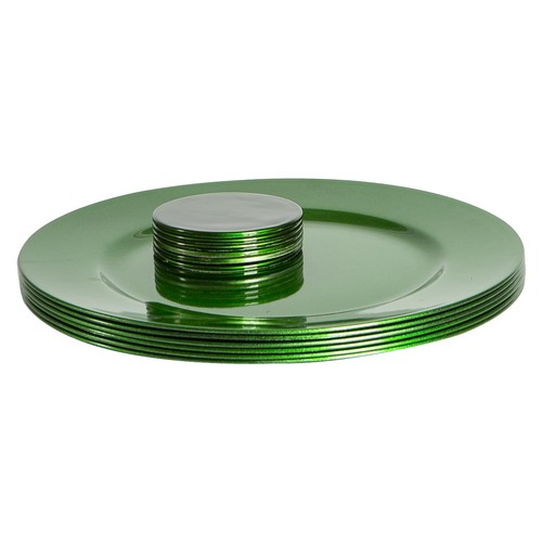 Piece metallic charger - 12,
