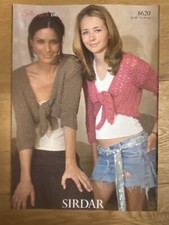 Ladies crop tops - silky look - SIRDAR- Knitting Pattern 8620