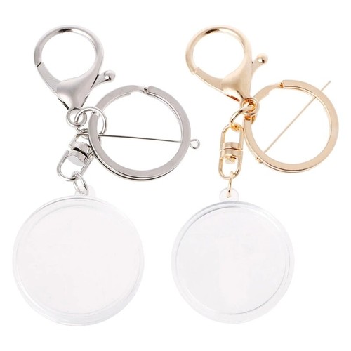 Acrylic coin holder keyring - acrylic,