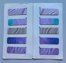 Magnetic Book Marks - Set of 5 - Pretty Purple Colours - Double Sided