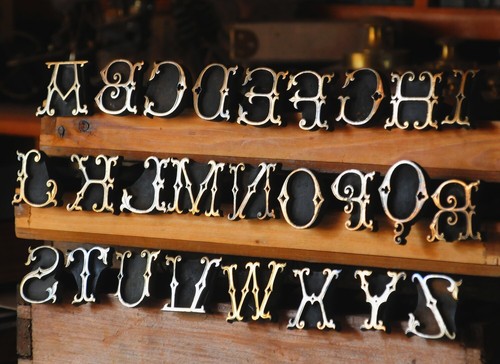 26x brass alphabet stamps