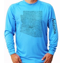 Arizona State Map Fishing Boat