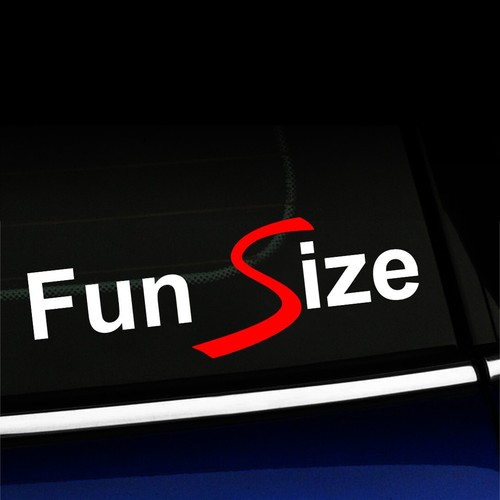 Fun size red and white - red, decal