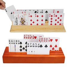 2X Playing Card Deck Holder - Poker Party Base Stand Rack - 3/4 Rows Of Slots UK