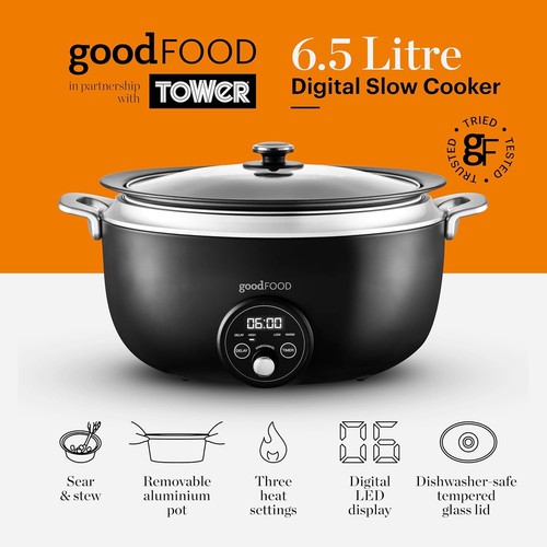 Tower digital slow cooker - tower, 6.5l