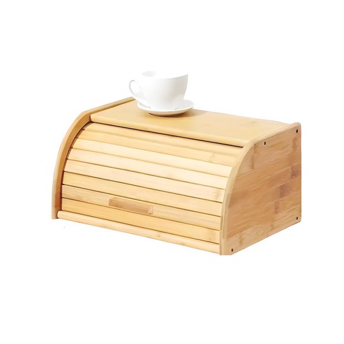Large bamboo bread bin - bamboo, wooden