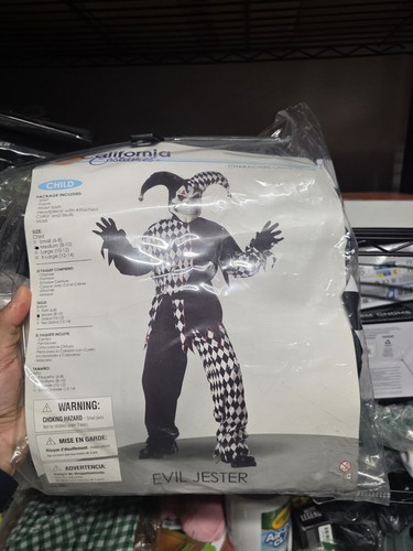 Evil jester clown black - evil, white