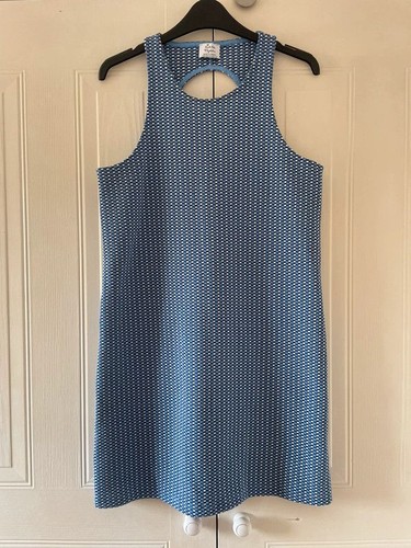 Zara blue white patterned