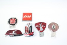 Vintage Assorted Automobilia Brand Grill Badges Red Enamel