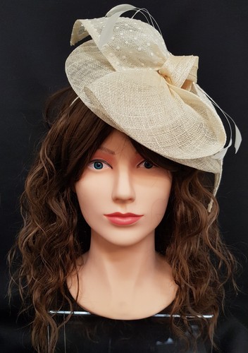 Debut cream fascinator - cream,
