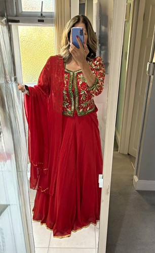 Women red chiffon - women’s,