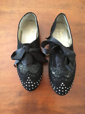 Black French Sole party style brogues shoes size 4UK/37EU