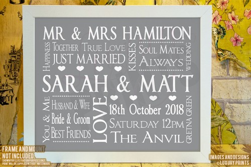Personalised wedding married - personalised,
