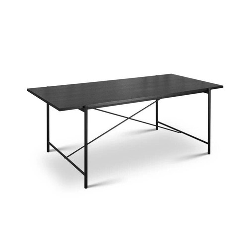 Black industrial dining table - black,
