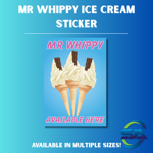 Ice cream van sticker - cream, mr