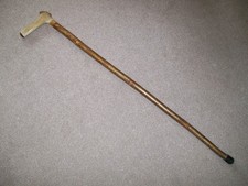 Craftsman Hand Made Antler Handle Walking Stick Hazel Shank Hardly Used 15J