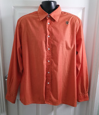 Ozwald Boateng shirt orange size XL long sleeve 100% cotton