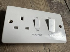 Used Cooker Switch Oven Electric Plug Socket Power On/Off White Orange Switch