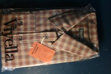 Vintage Viyella check flannel mod shirt size large 42 16  NEW in Packet revival