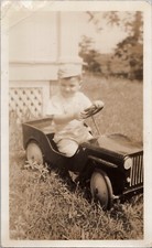1940 photo cute boy driving - 1940's,