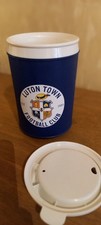 LUTON  TOWN FC Travel Mug. Plastic Mug In Navy With Club logo, Clean,rarely Used