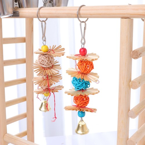 Colorful rattan parrot bite - colorful,