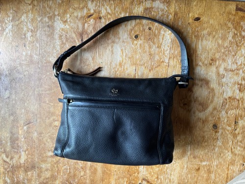 Radley black leather handbag - black,