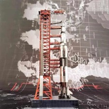 1/400 NASA Saturn V with Launching Tower Frame All-metal Ironwork Model Painted