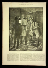 1881 Newspaper Page, Royal Irish Constabulary Police Patrol with Suspect Person