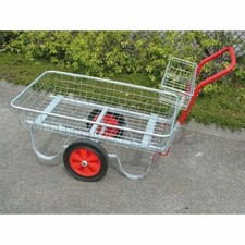 Large Garden Centre Trolley with Carry Tray Silver