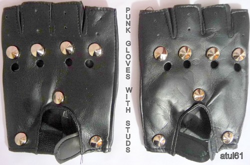 Studded gloves black - gloves,