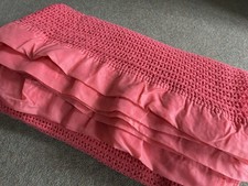 Vintage 1961 Salmon Pink Cellular Blanket Double 79 x 97 Satin Edging Kitsch GC