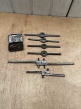 Job Lot of  6 X Mixed Sizes Taps  And Dias , Handles, Cutting Engineering Tools