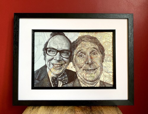 Morecambe and wise pen drawing - and,