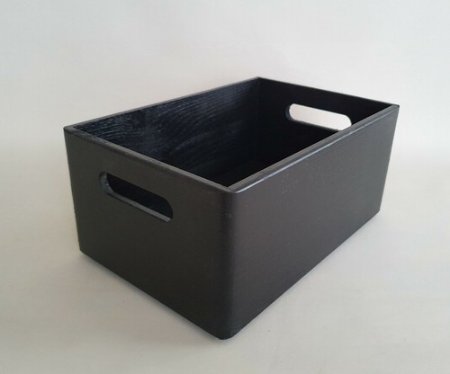 Wooden black storage boxes - wooden,