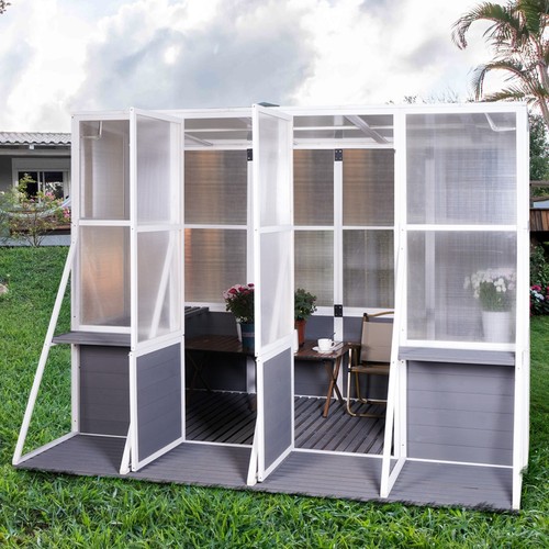 Outdoor wooden lean - wooden,