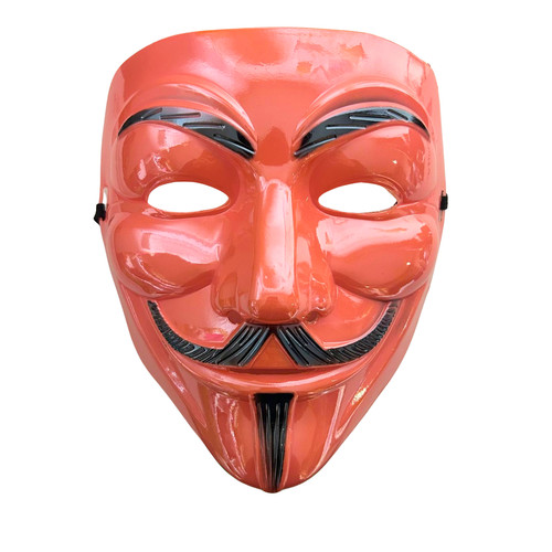 Light red anonymous mask - light,