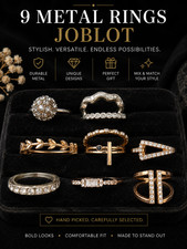 9 Metal Rings Joblot –